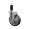 Service Caster 5'' Gray Poly Swivel 1-1/4'' Expanding Stem Caster with Brake SCC-EX20S514-PPUB-TLB-114 - alternate 1